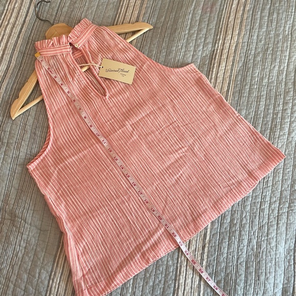 NWT!! Striped Rose and White color Sleeveless Halter Top, Universal Thread (XS) - Picture 8 of 13